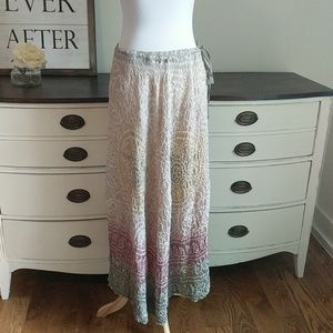 Sharagano tie dye crystal wrap skirt